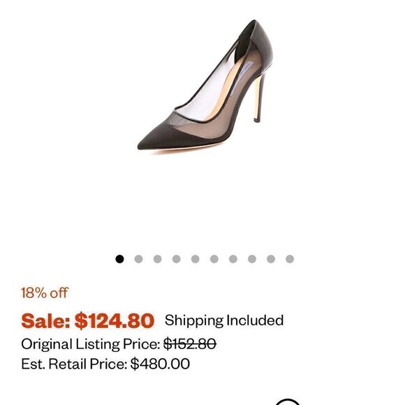 Diane Von Furstenberg Calf Leather & Mesh Heels 9 - Picture 3 of 8